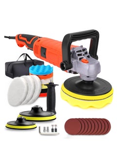 Buy Buffer Polisher, Powerful Buffer Waxer, 7 Variable Speed 500-3300 RPM,Rotary Polisher with 6" and 7" Backing Plate, 1580W Rotary Polisher for Car Polishing, Waxing, Glaze, Sanding in Saudi Arabia