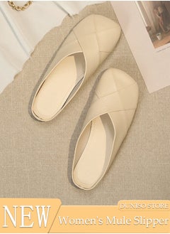 Buy Mule Slippers for Women Slingback Flat Pointed Mules Closed Toe Sandals Comfortable Women Slippers Backless Slip On Loafer Shoes in Saudi Arabia