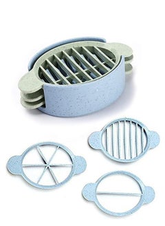 Buy Egg Slicer Cutter Set with 3 Cutters, Boiled Eggs Cutting Easy Slicing Wedges Or Halves Great for Sandwiches Mushroom Strawberry Salad in UAE