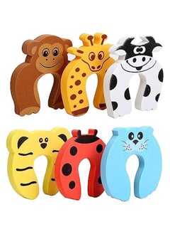 Buy Baby Door Finger Pinch Guard, Safety Cartoon animal Door Slam Stoppers With Soft Foam Cushions, Safety Lock Guard Finger Protection For Children Kids And Baby, Baby Finger Protector, Pack Of 6 in UAE