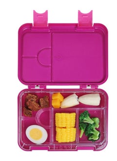 Buy Square Sealed Lattice Portable Lunch Box Purple in Saudi Arabia