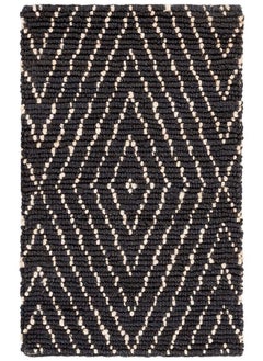 اشتري Bohemian Collection 24" X 36" Black Ivory Boh702A Handmade Moroccan Tribal Jute Accent Rug في الامارات