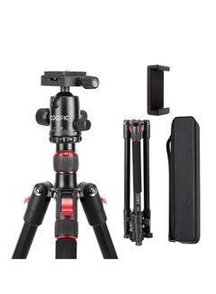 اشتري T264 Portable Lightweight 2in1 Tripod and Monopod with Tripod bag and Mobile holder used for SLR DSLR Cameras Max Load 5kg في الامارات