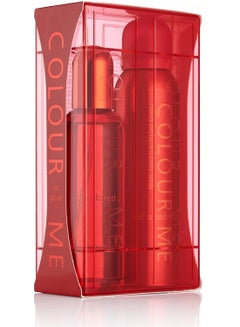 Buy 2-Piece Colour Me Red Eau De Perfume And Spray Gift Set 250ml in UAE
