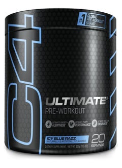 اشتري Cellucor C4 Ultimate Pre Workout Powder ICY Blue Razz 20 Servings في الامارات