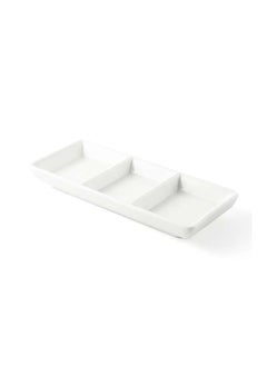 اشتري Ivory Porcelain Rectangular Compartment Dish 7 Inch في الامارات