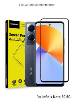 Buy Edge to Edge Full Surface Screen Protector For Infinix Note 30 5G Black/Clear in Saudi Arabia