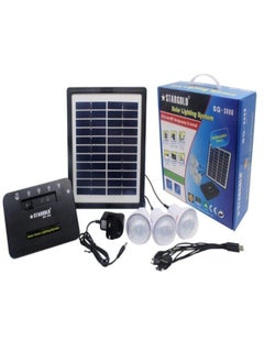 Buy Solar Lighting System With 3 Led Bulbs 5W Solar Panel in Saudi Arabia