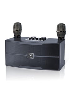 Buy YS201 Outdoor Family KTV Stereo Big Sound 20Watt Speaker Set Dual BT Speaker With 2 Wireless Microphones in UAE