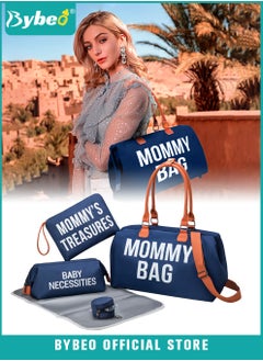 Buy 5PCS Upgraded Diaper Bag, Mommy Bags, Changing Totes, Large Capacity Waterproof Baby Diapers Case,  Nappy/Nursing Bags, for Hospital Beach Travel and Delivery with 3 Pouches and Portable Change Mat in UAE