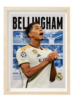 اشتري Jude Bellingham Real Madrid Framed Poster 30x40cm -Football Memorabilia, Soccer Collectible, Gift for boys في الامارات