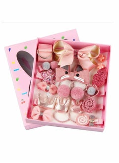 اشتري Children Hair Clips Set Little Girl Accessories Gift Set Hairpins Bows Ties Toddlers Barrettes Head Ornaments for Birthday Children's Day Gift 18 Pcs في الامارات