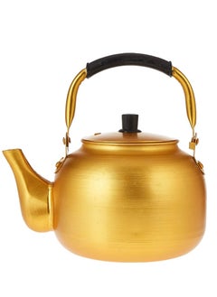 Buy Gold Kettle 6 Litre | Stove Top Tea Kettle | Yellow Karak Kettle | Aluminium Coffee Pot Ideal for Home Office and Camping in UAE