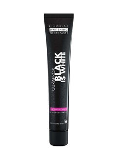 Buy Curaprox Black Is White Toothpaste, 90ml - Activated Charcoal Whitening Toothpaste - SLS Free, Microplastic Free, Triclosan Free, Fluoride Toothpaste. in UAE