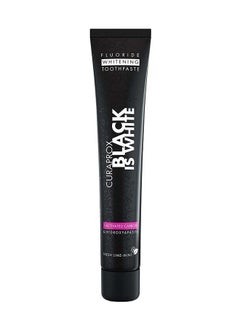 Buy Curaprox Black Is White Toothpaste, 90ml - Activated Charcoal Whitening Toothpaste - SLS Free, Microplastic Free, Triclosan Free, Fluoride Toothpaste. in UAE