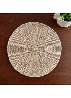 Buy Natura Kat Jute Cotton Round Placemat 37 x 37 cm in UAE