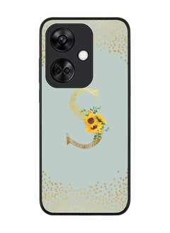 Buy Rugged Black Edge case for OnePlus Nord CE3 Case Cover - Custom Monogram Initial Letter Mandala Floral Pattern Alphabet - S (Light Grey) in UAE