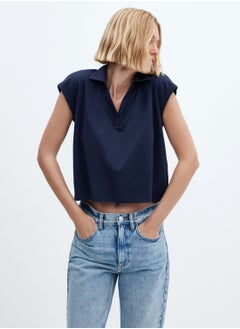 Buy Button Down Crop Shirt in UAE