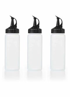 Buy 3 Pcs Premium Plastic Condiment Squeeze Bottles For Seasonings, Paints, Oils, Dressings, Salad Dressings, Craft Food Grade with Funnel (175ml) in UAE