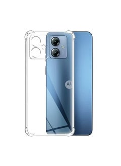 Buy Motorola G54 5G Case Cover Transparent Anti Scratch Case Shock Absorbent Protective Transparent Back Cover with Camera Protection,Slim Soft Border Hard Panel Clear Phone Case for Motorola G54 5G in UAE