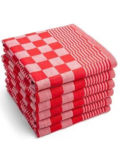 Buy Multi-Purpose Towel Set Of 12 Pcs 100% Cotton 50x70  cm-Red in Egypt