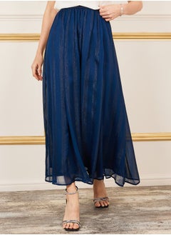 Buy Striped Shimmer A-Line Maxi Skirt in Saudi Arabia