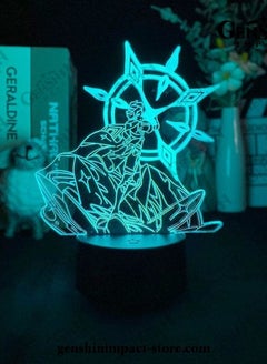 Buy 3D Night Light 3D Light Game Lamp Illusion Light Nightlight Genshin Impact Figure Albedo in UAE