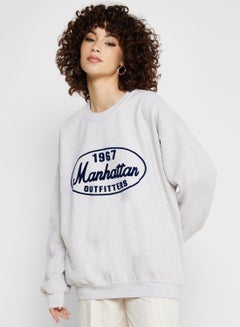 Buy Crew Neck Printed Sweatshirt in Saudi Arabia