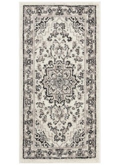 Buy Skyler Collection 2' X 4' Grey Ivory Sky126K Boho Chic Distressed Medallion Nonshedding Living Room Bedroom Accent Rug in Saudi Arabia