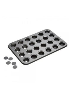 Buy 24-Cup Mini-Cheesecake Pan Grey 39 x 26cm in Saudi Arabia