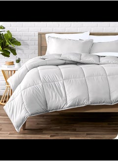 Buy Cotton - Plain - Heavy Comforter - 2.8Kgs - Down Alternative Filling - (For Matress 100cm/120cm) - Size (180cm x 240cm) - Light Grey in Egypt