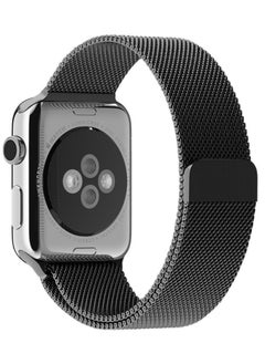 Buy Replacement Band for Apple Watch 42mm, 44mm, 45MM and 49MM Series 1 2 3 4 & X8+ Ultra & DT8 MAX & Microwaer Ultra with Unique Magnet Lock Milanese Loop Stainless Steel Bracelet -Black in Egypt