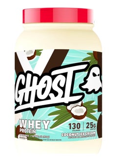 Buy GHOST Whey Protein Powder, Coconut Ice Cream - 2LB Tub, 25G of Protein - Flavored Isolate, Concentrate & Hydrolyzed Whey Protein Blend - Post Workout Shakes - Soy & Gluten Free in UAE