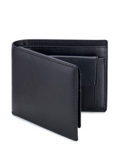 Buy Leather Men's Wallet with Coin Pocket, RFID Blocking Slim Bifold Credit Card Wallet with ID Window (Black) in Saudi Arabia