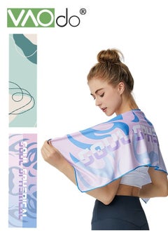 Buy 2PCS Cooling Towels for Hot Weather Instant Cold Breathable Towel Chilly Rags for Neck Sweat Towels for Gym Yoga Golf Tennis Workout Travel 100*30CM in Saudi Arabia