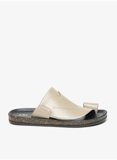 Buy Men Solid Slip-On Arabic Sandals with Toe Loop in Saudi Arabia