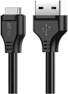 اشتري ACEFAST C3-04 - Fast Charging And Data Transmittion Cable (3A - 1.2M), USB-A To USB-C Plug Compatible With Samsung, Huawei, Xiaomi, Oppo - Black في مصر