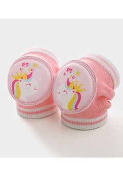 Buy Pair Of 2 Safety Crawling Ergonomically Designed Baby Cotton Knee Pads Kids in UAE