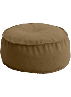 اشتري Linen Round Ottomans Floor Cushion 90X40 Camel Am.102060400205Pen في السعودية