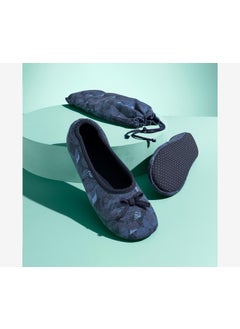 Buy Women Ballerina Slippers, Navy Blue in UAE