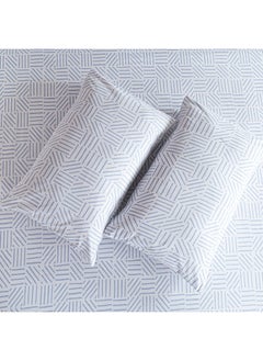 Buy Madison 2-Piece Senaki Printed 144TC Cotton Pillow Cover Set 75 x 50 cm in UAE