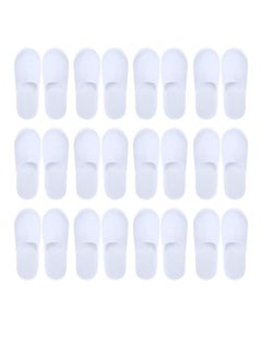 Buy 12 Pairs Disposable Spa Slippers Fluffy Closed Toe Spa Slippers For Hotel, Home, Guest Use, Fits Up To US Men And Women in UAE