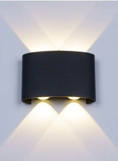 اشتري 4*2W Modern LED Warm White Wall Light , IP65 Waterproof, 770lm, Up & Down Lighting - Black في الامارات