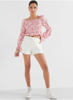 Buy Drawstring Detail Shorts in Saudi Arabia