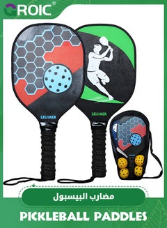 Buy Pickleball Paddle,Pickleball Paddle/Paddles Set, Polypropylene Honeycomb Core, Anti-Slip Sweat-Absorbing Grip, 4 Pickleball, Portable Carry Bag, Pickle Ball for Beginners in UAE