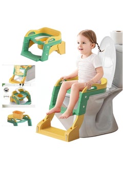 Buy Kids Potty Training Seat, Foldable Toilet Seat, 2 in 1 Potty Training Seat, Toilet Seat with Non Slip Ladder, Foldable Toddler Toilet Seat, for Baby Kids Boys Girls, Potty Seat Potty，suitable for boys and girls aged 1-10 with Toilet Training needs in UAE