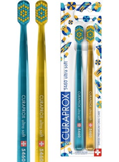 Buy Curaprox Toothbrush CS 5460 Ultra-Soft - Duo Summer Edition Toothbrush for adults 5460 CUREN® Bristles - Curaprox Manual Toothbrush in UAE