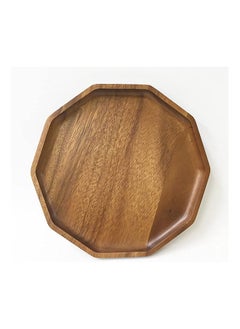 Buy Acacia cheese platter wooden serving platter Made in Thailand (Decagon) in UAE