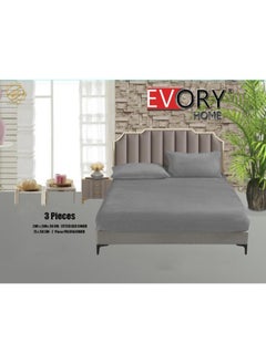 Buy King Size Bedding Velvet Fitted Bed Sheet With 2 Pillow Cover Case 200x200 in Saudi Arabia