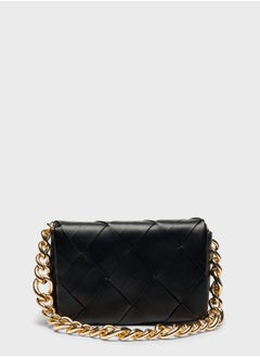 Buy Chain Detail Flap Over Crossbody in UAE